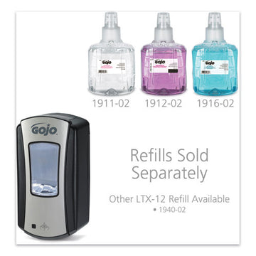 GOJO® Ltx-12 Touch-free Dispenser, 1,200 Ml, 5.75 X 3.33 X 10.5, Brushed Chrome-black freeshipping - TVN Wholesale